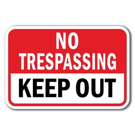 Signmission Safety Sign, 12 in Height, Aluminum, No Tres - No Tres Keep A-1218 No Tres - No Tres Keep
